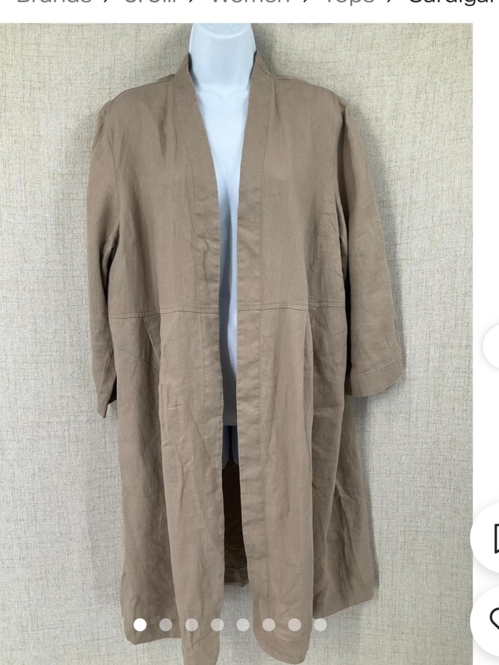 Pure J Jill elements linen duster cardigan
